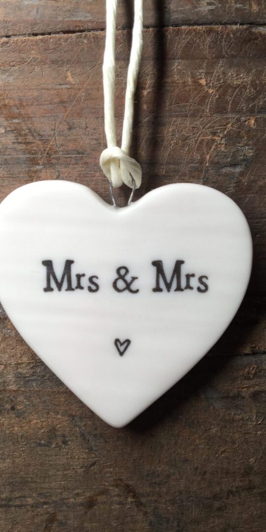 East of India Heart 'Mrs and Mrs'