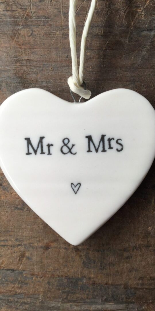 East of India Heart 'Mr and Mrs'