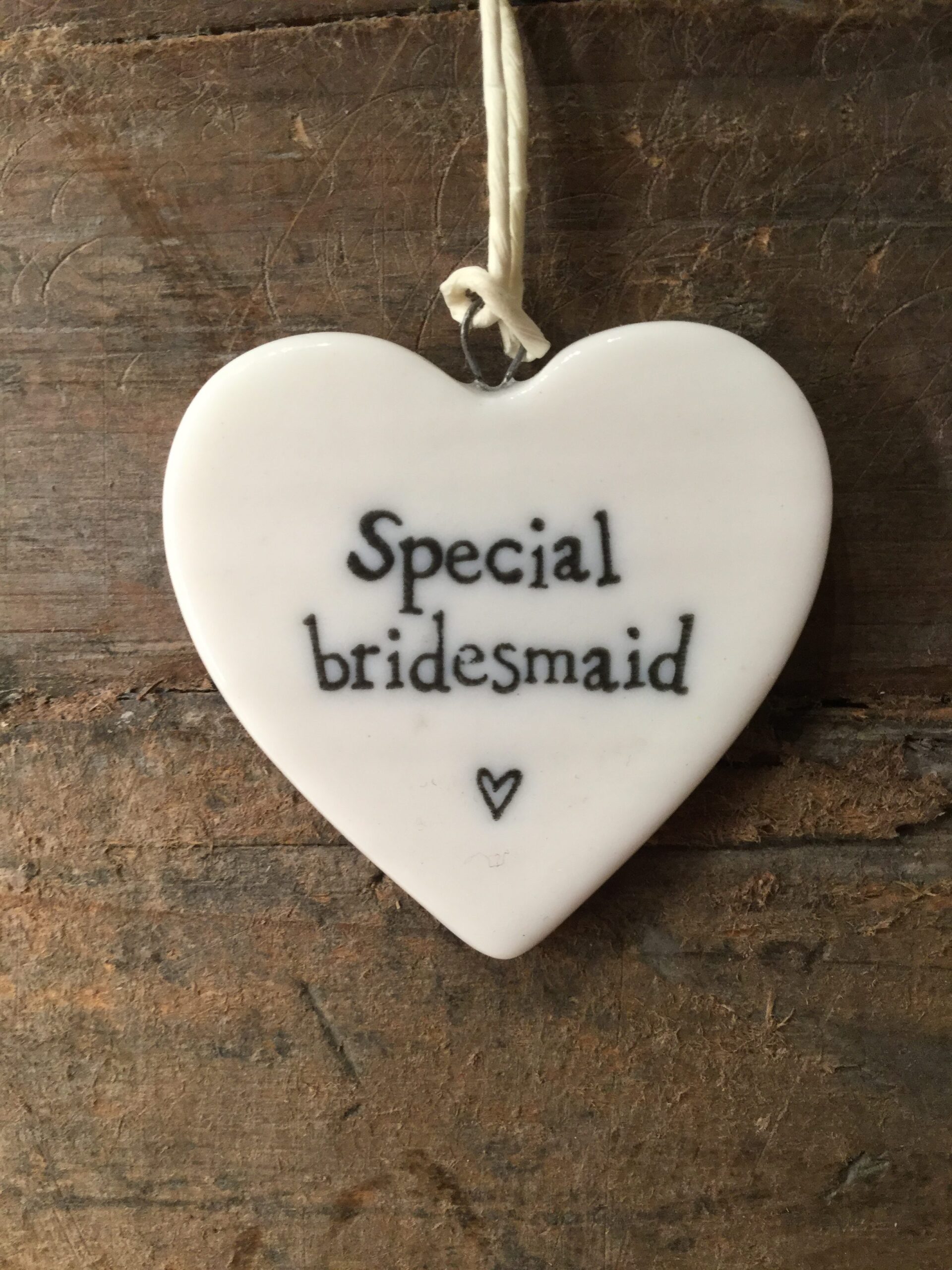 East of India Heart 'Special Bridesmaid'