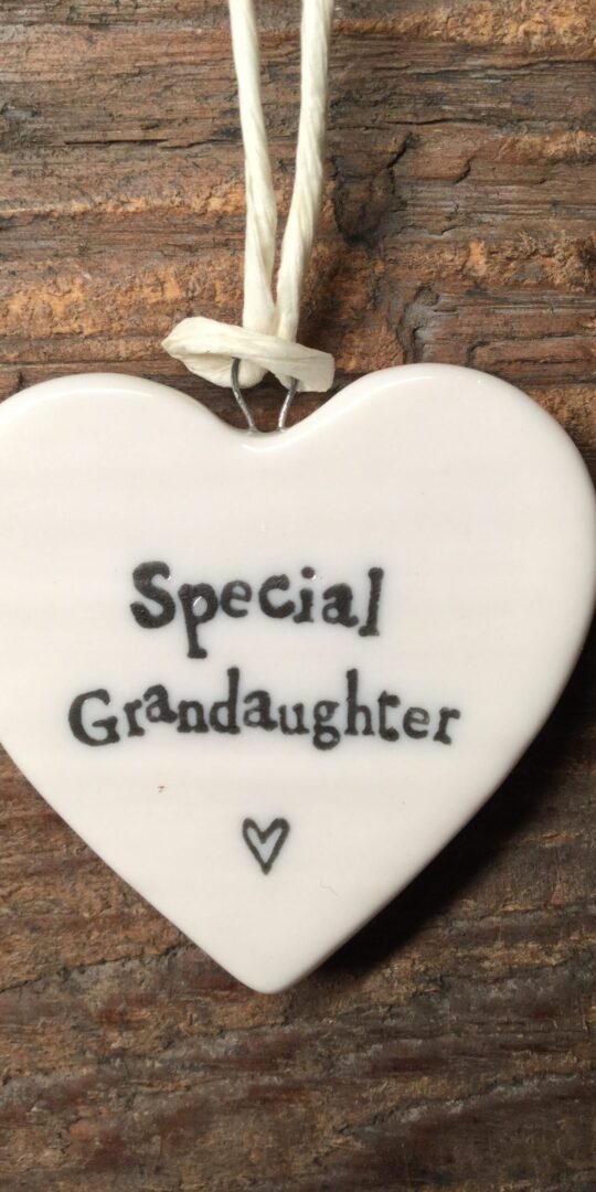 East of India Heart 'Special Grandaughter'
