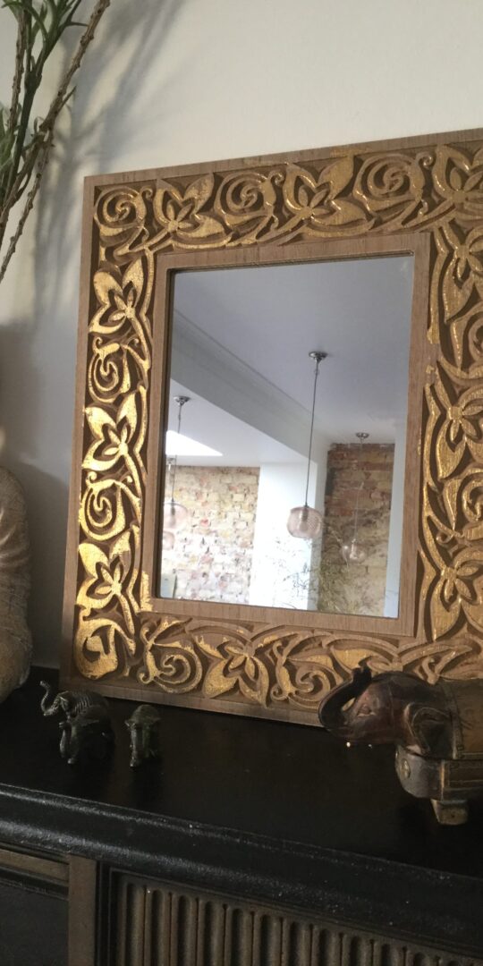 Boho-Gold-Wood-Engraved-Mirror