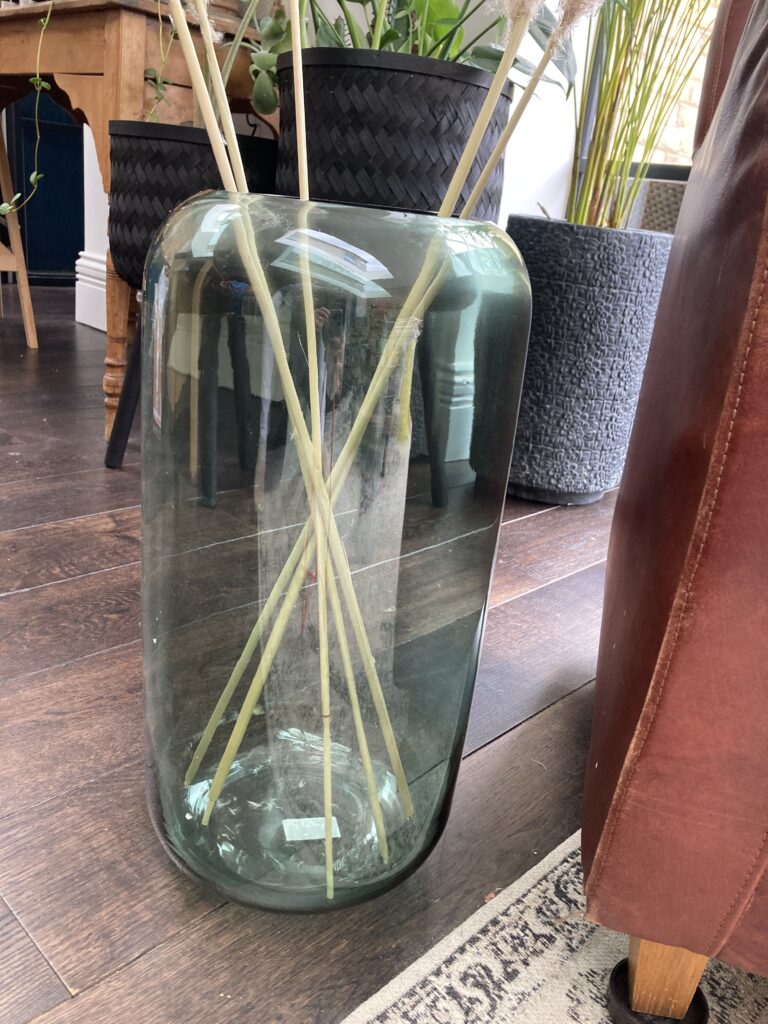 Green Glass Vase