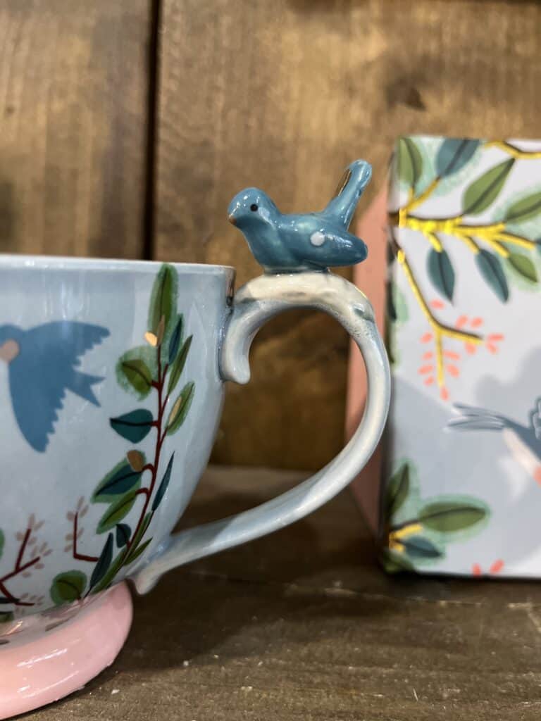 Secret Garden Bird Porcelain Cup