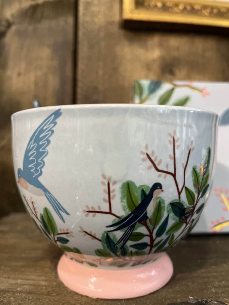 Secret Garden Bird Porcelain Cup