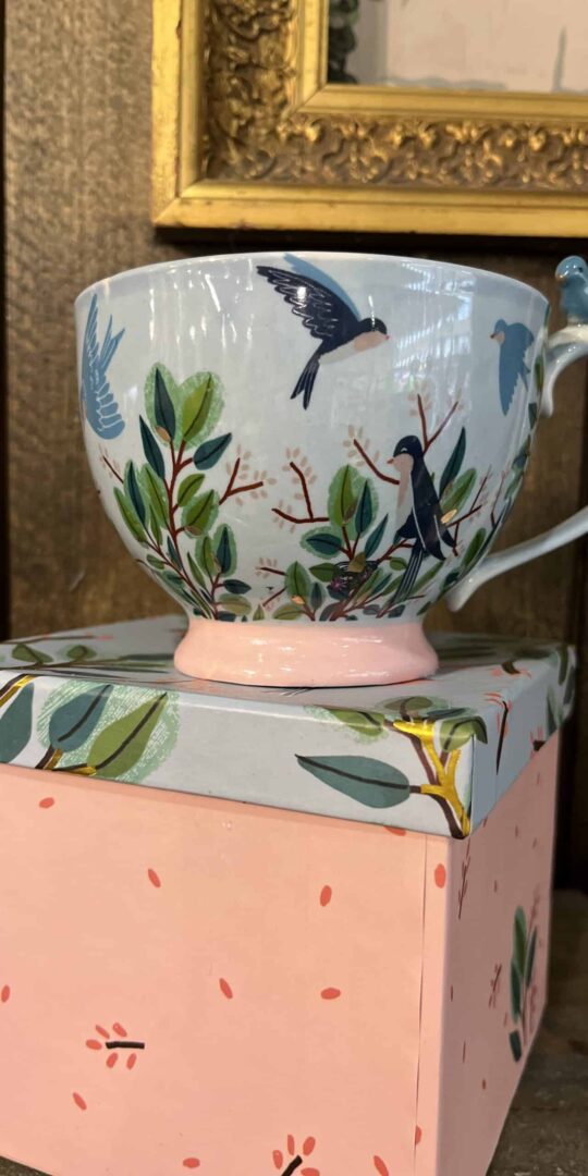Secret Garden Bird Porcelain Cup