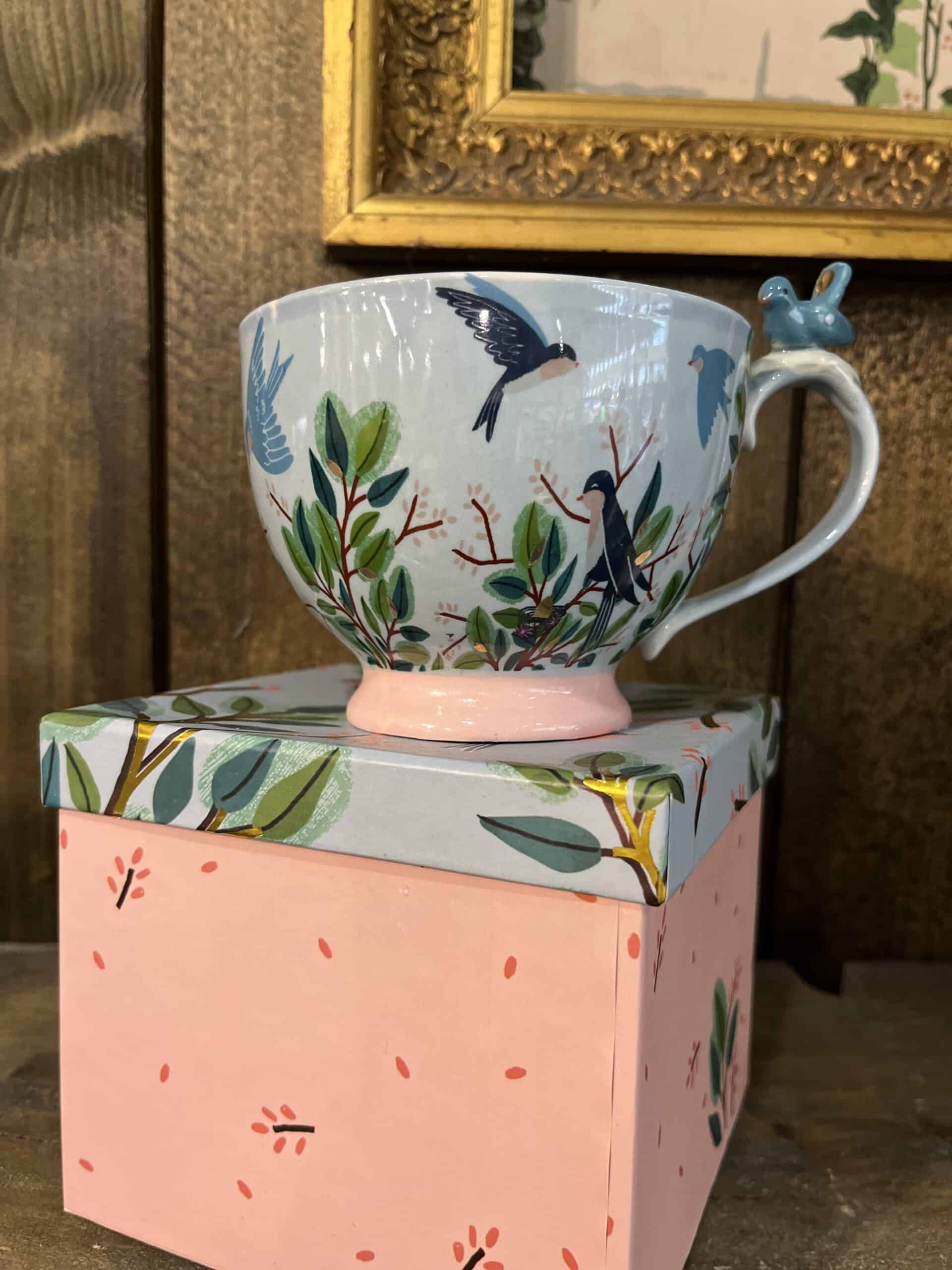 Secret Garden Bird Porcelain Cup