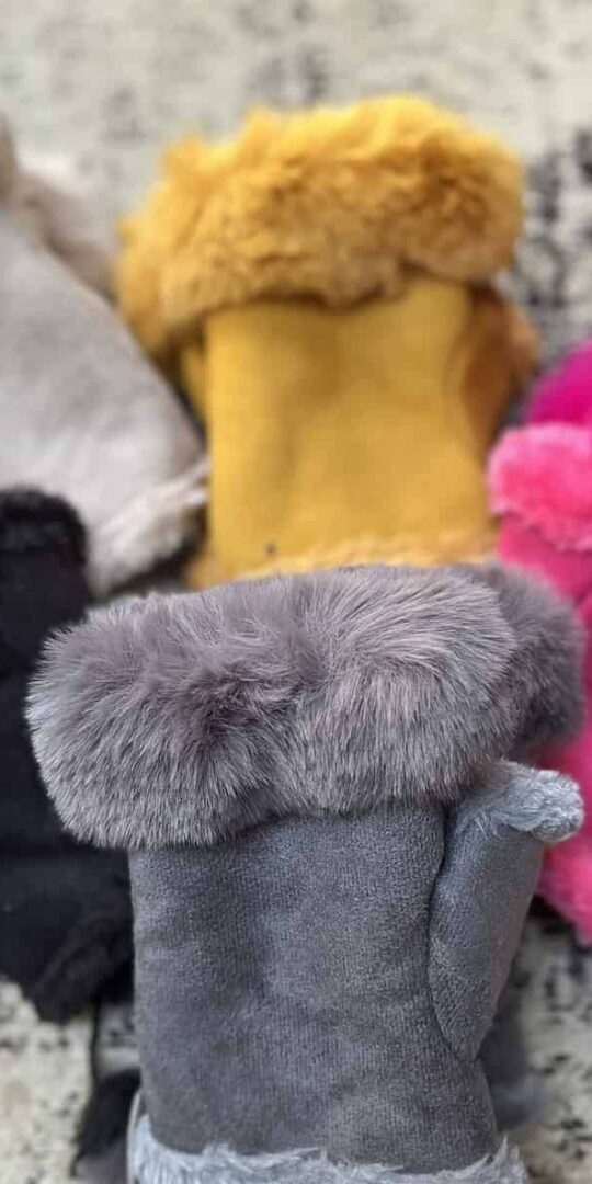 Faux Fur Fingerless Gloves
