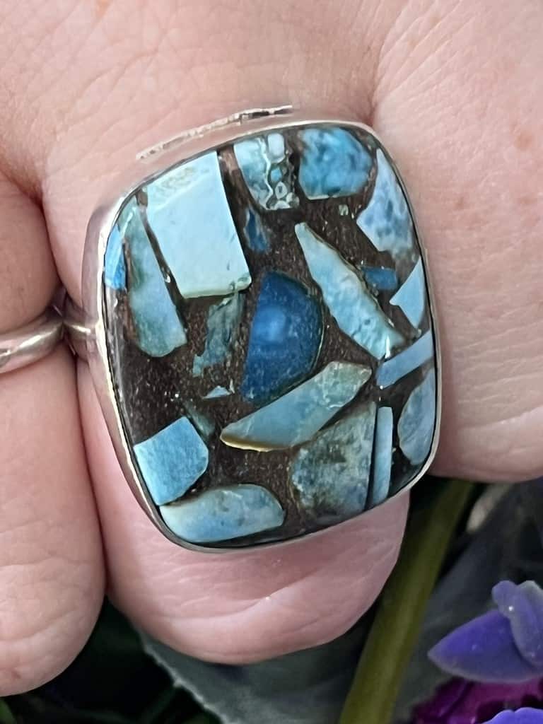 Copper Turquoise Sterling Silver Ring