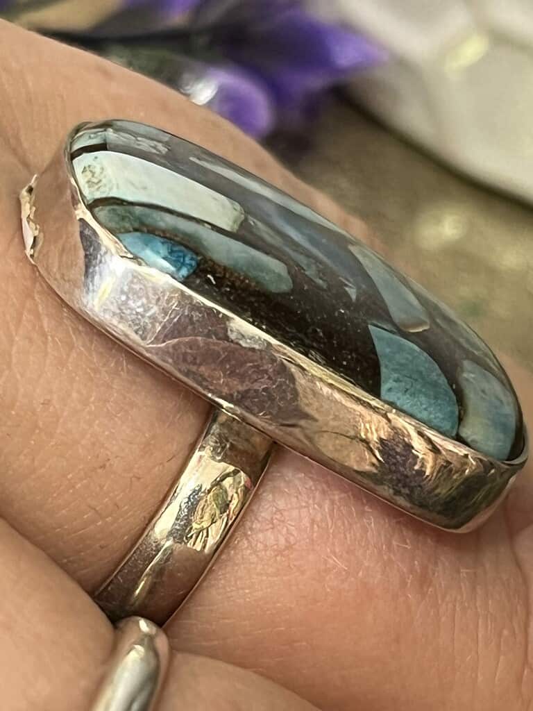 Copper Turquoise Sterling Silver Ring