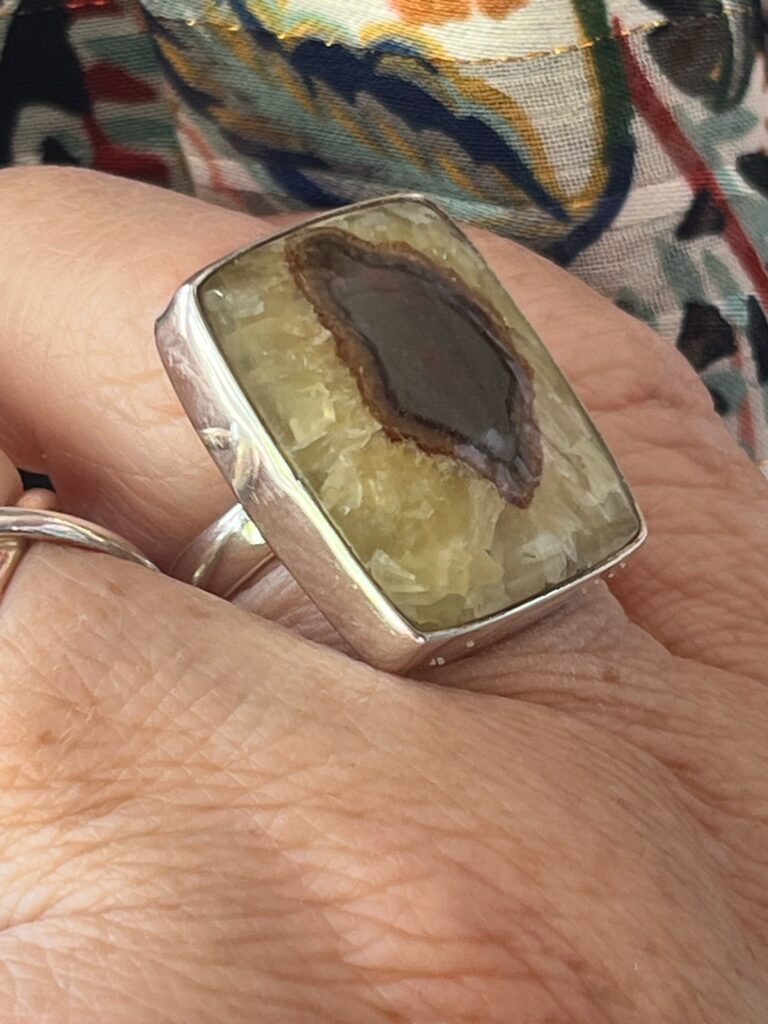 Septarian Sterling Silver Ring