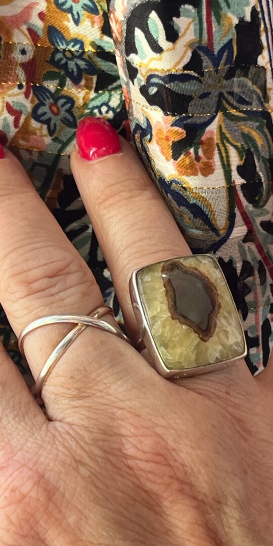 Septarian Sterling Silver Ring