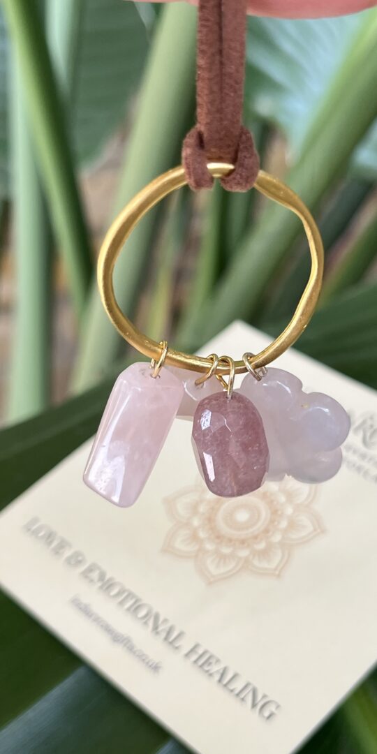 Healing Crystal Hoop Necklace Love & Emotional Healing