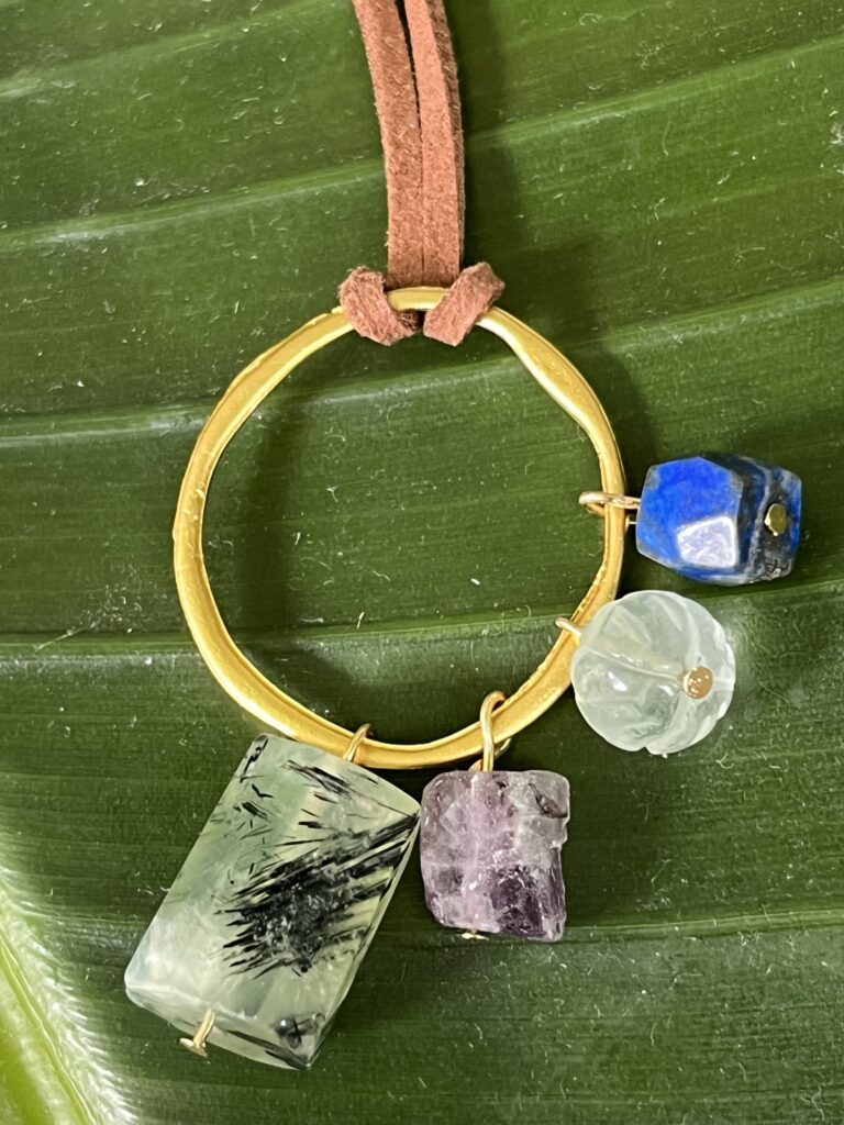 Healing Crystal Hoop Necklace Menopause & Mood