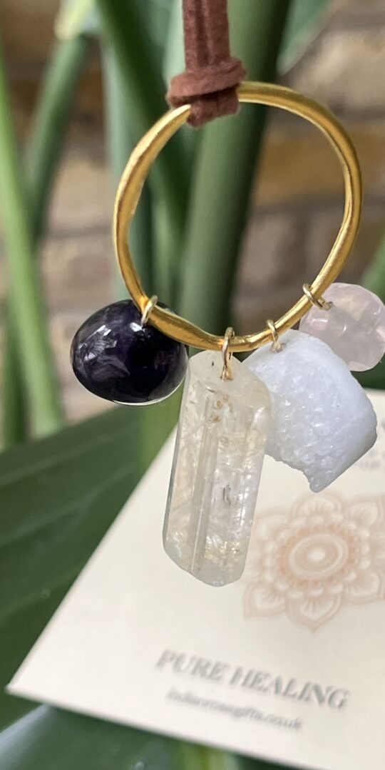 Healing Crystal Hoop Necklace Pure Healing