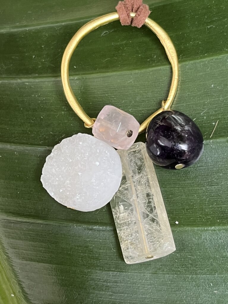 Healing Crystal Hoop Necklace Pure Healing