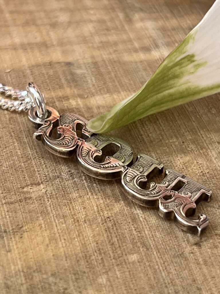Wordsmith Spell it Necklace Silver Soul