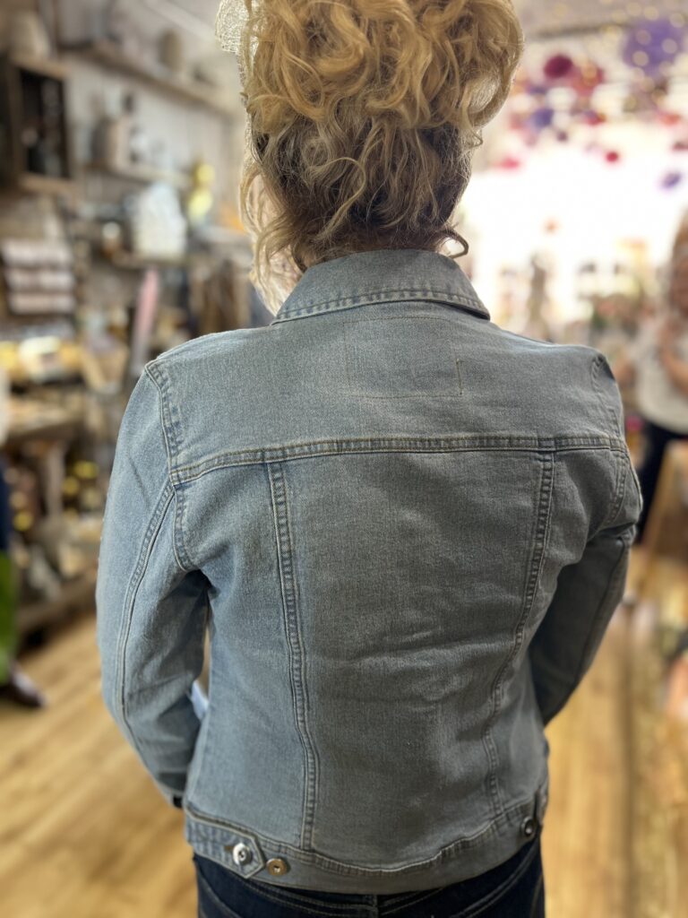 Denim Jacket Cotton Stretch in Light Denim Blue