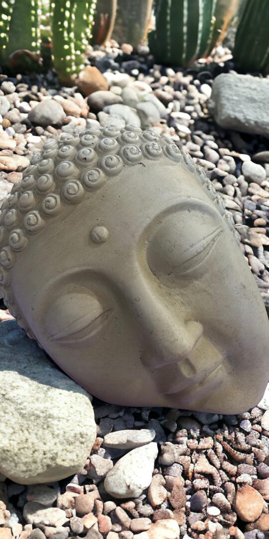 Clay Buddha Half Head