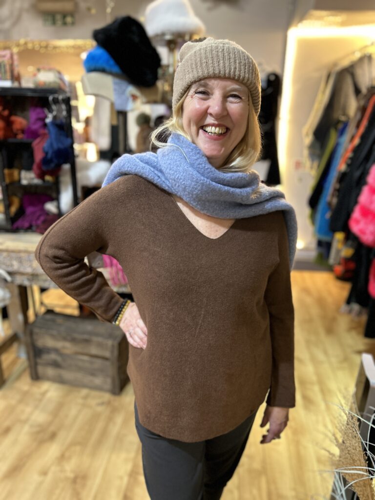 Beatrice Super Soft Fitted V Neck Jumper