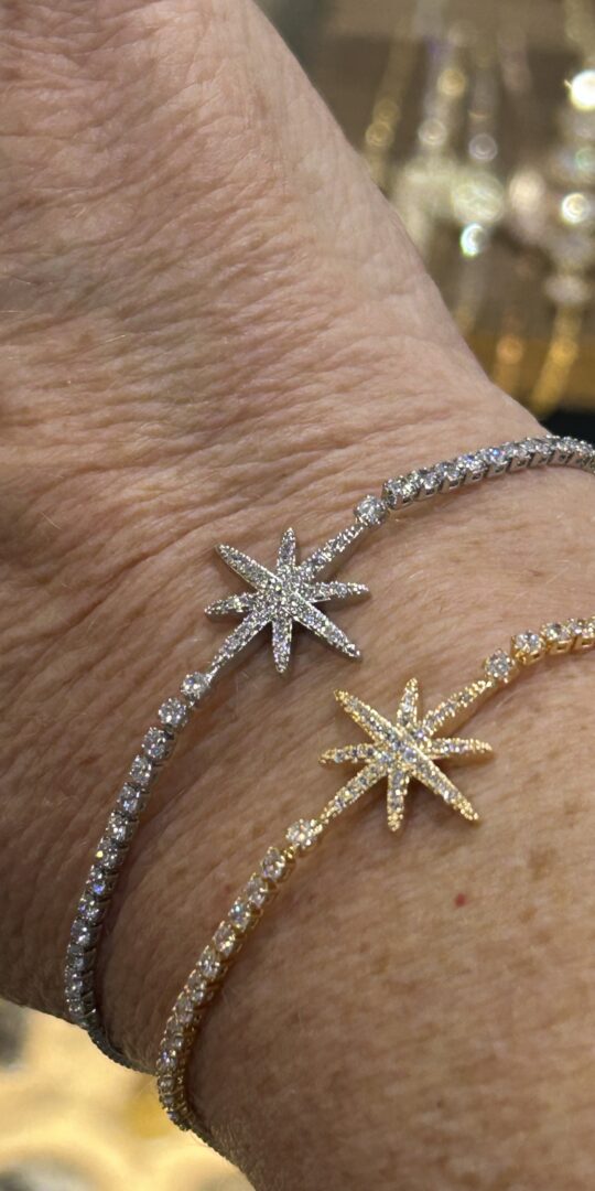 North Star slider. Silver and gold.