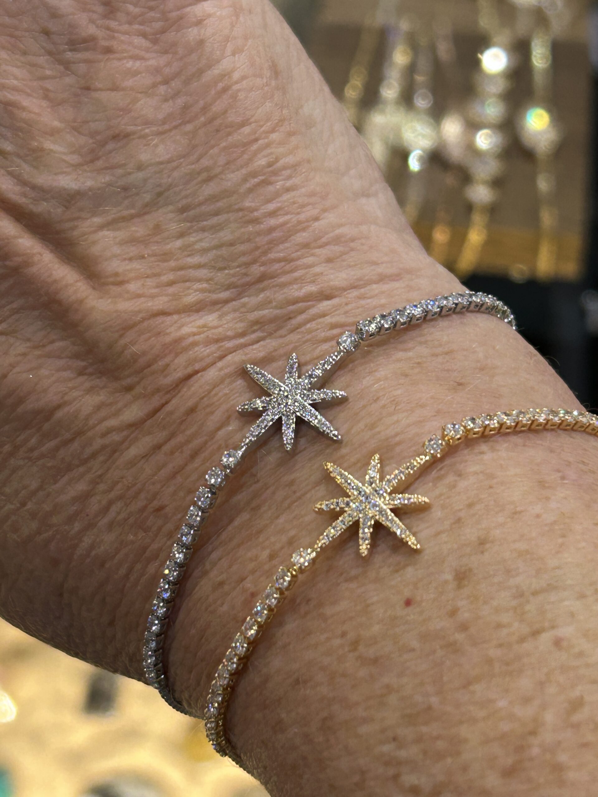 North Star slider. Silver and gold.