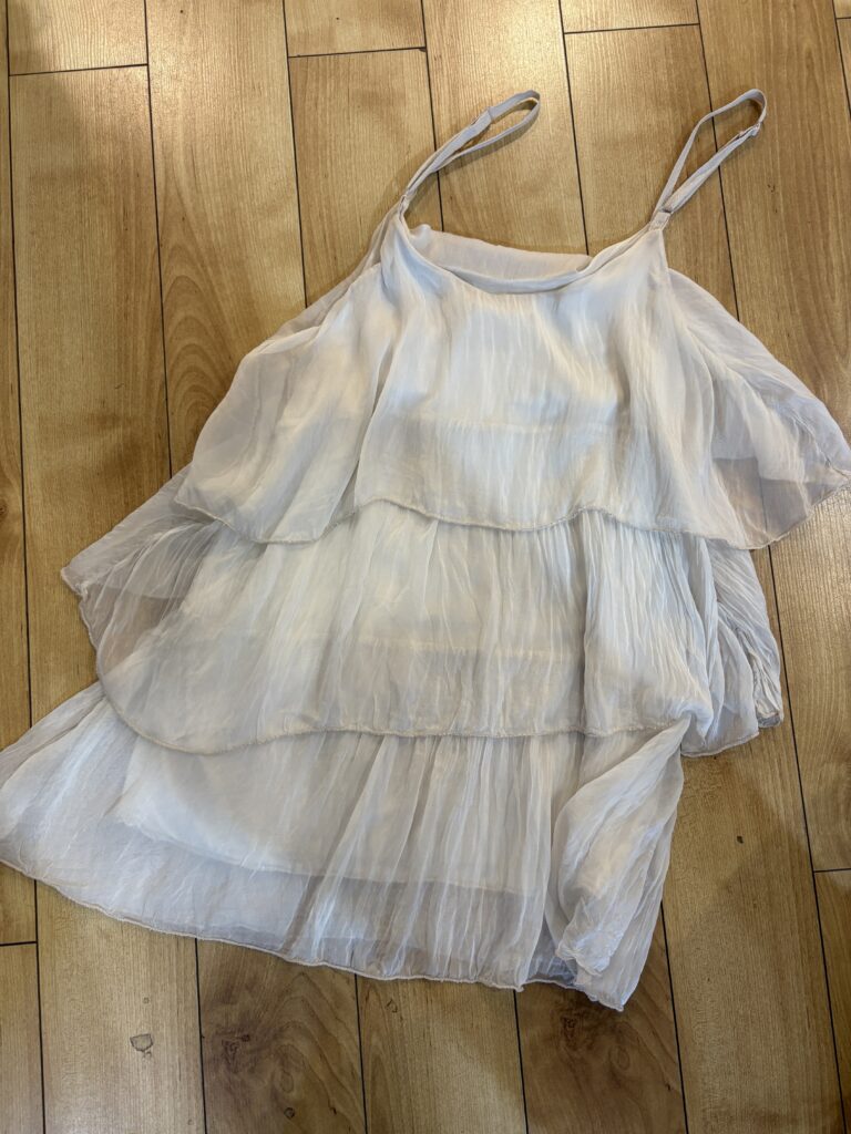 Mermaid Silk Layered Top with Stretch lining