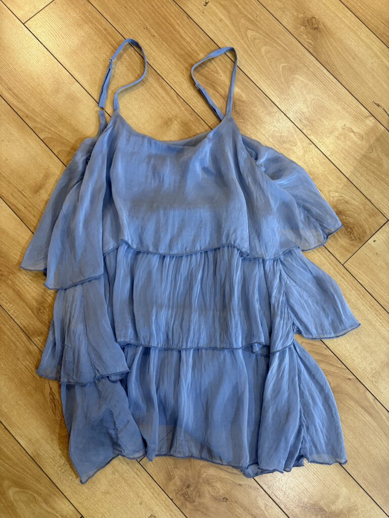 Mermaid Silk Layered Top with Stretch lining