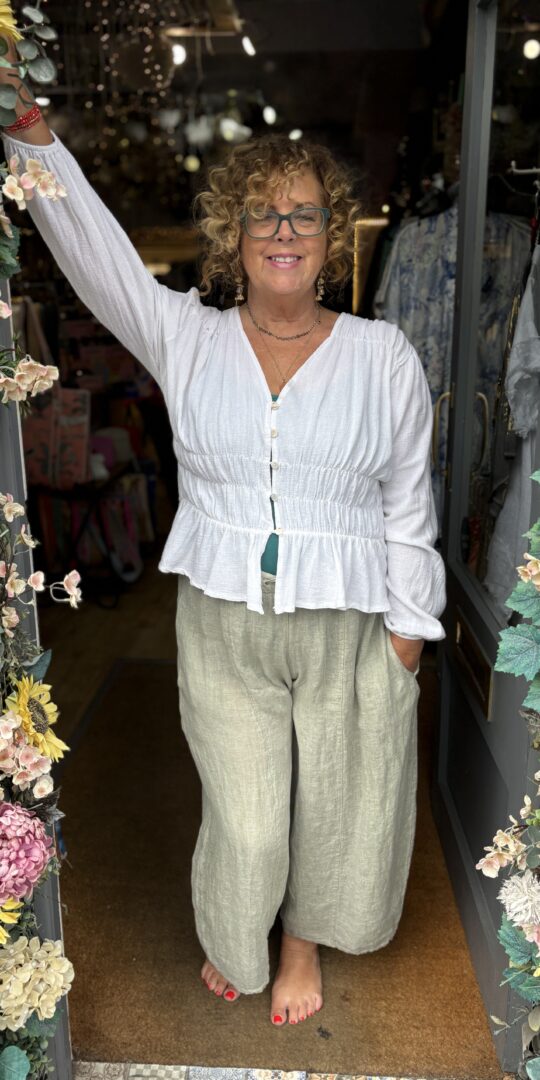 Rolo trousers linen sage