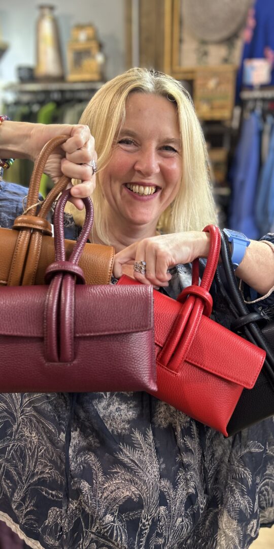 Lottie Loop Leather Bag In Many Colours