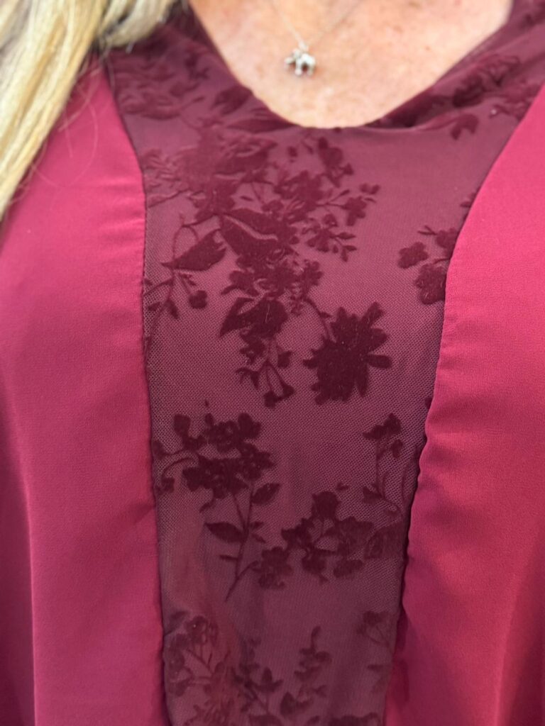 Adele Top. Red velvet.