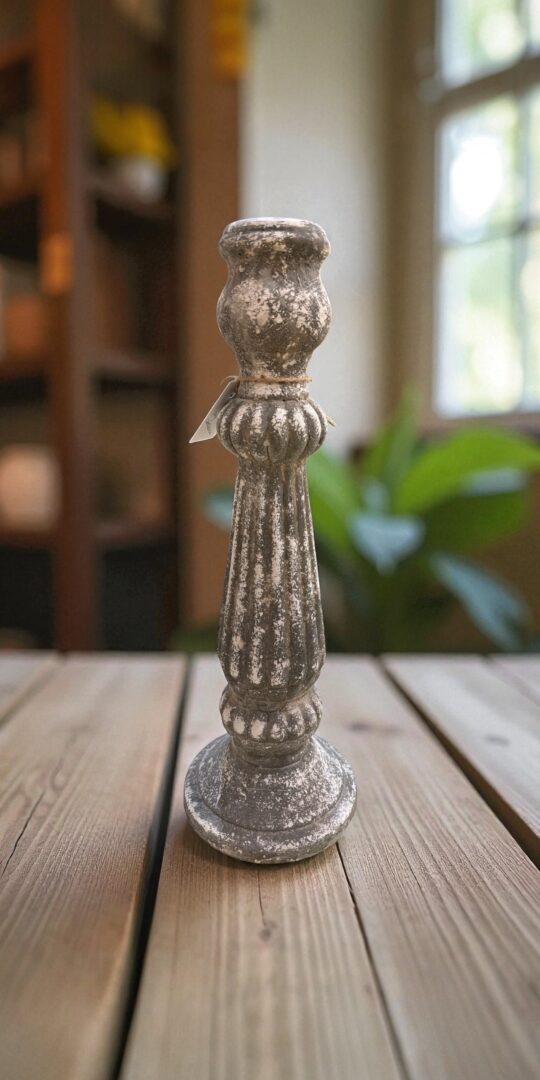 Ivy candlestick. Heavy stone.
