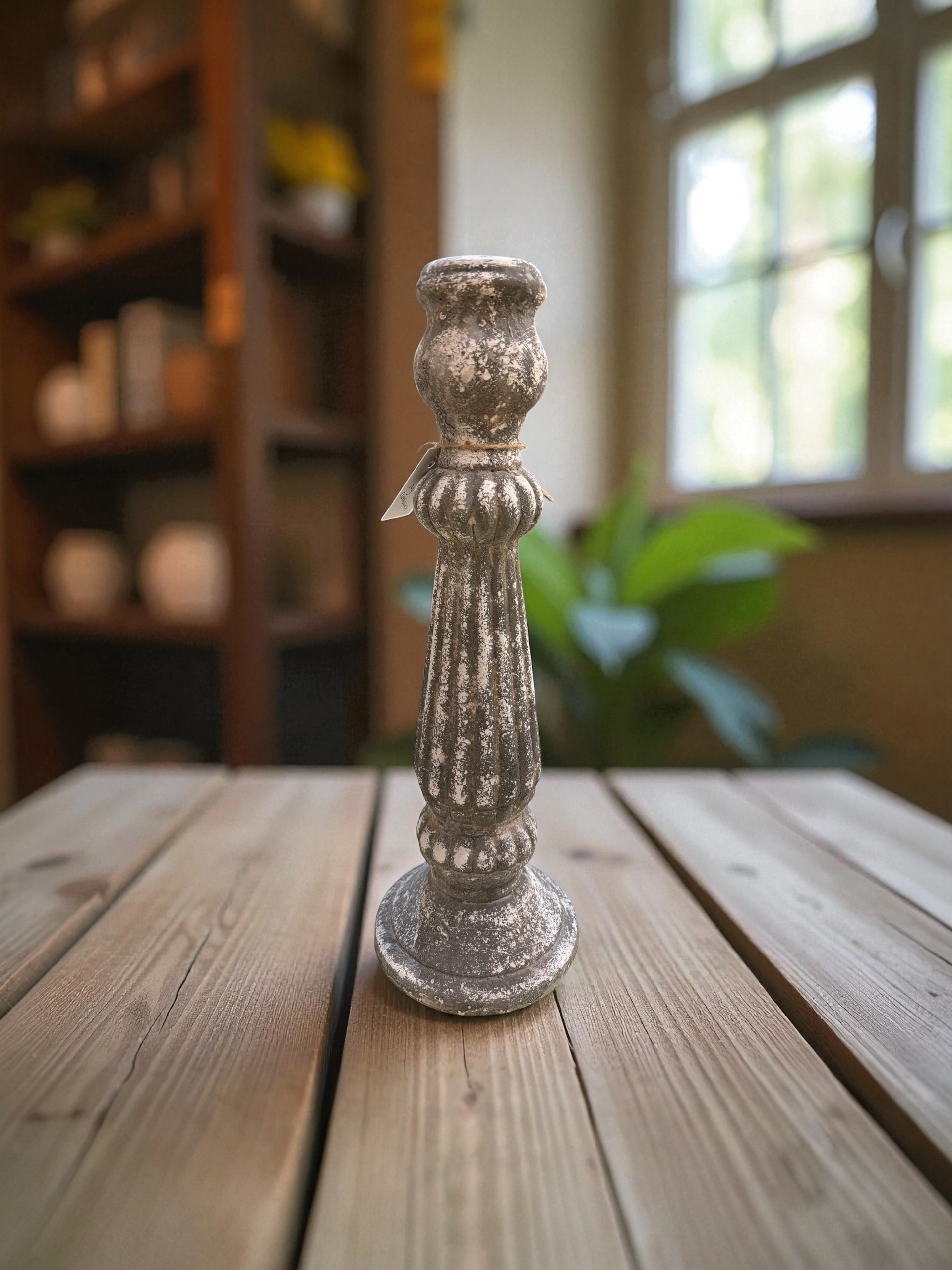 Ivy candlestick. Heavy stone.