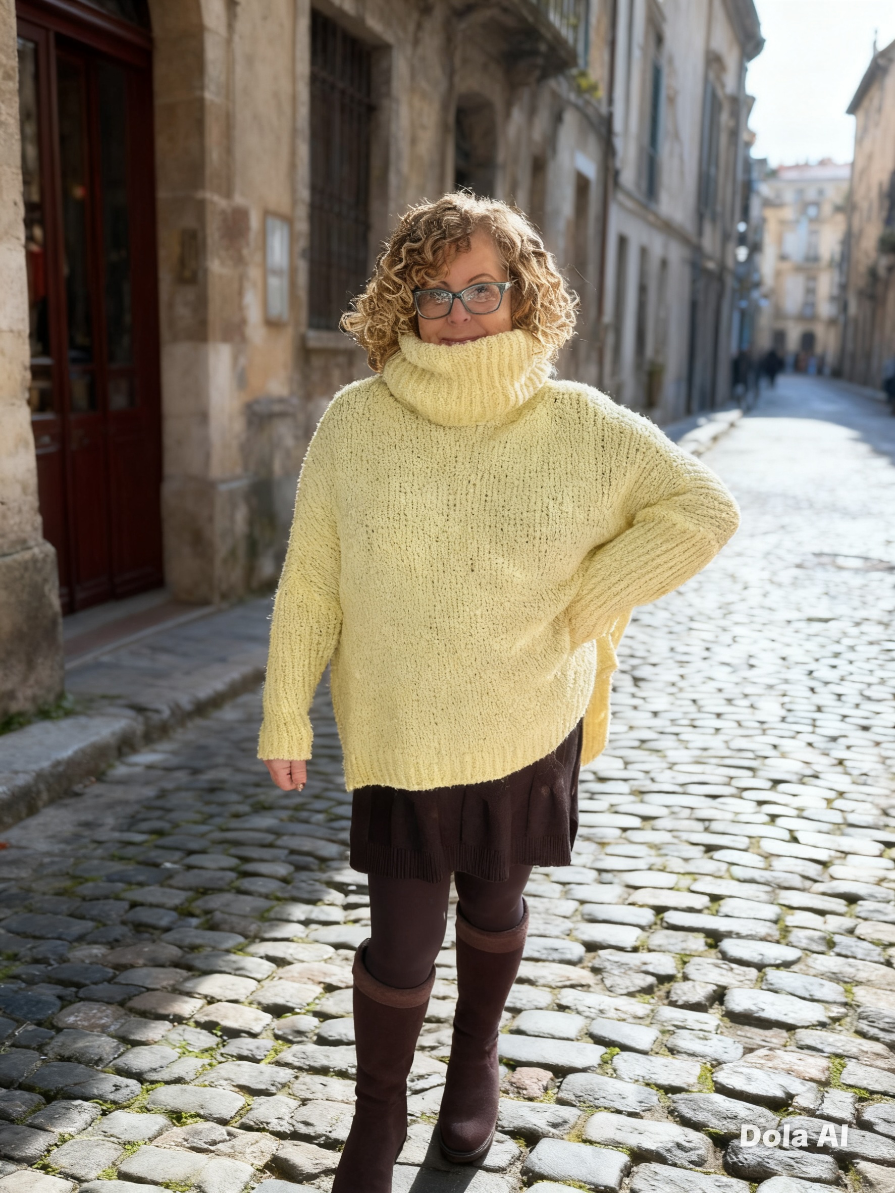 Elle Boucle Jumper lemon