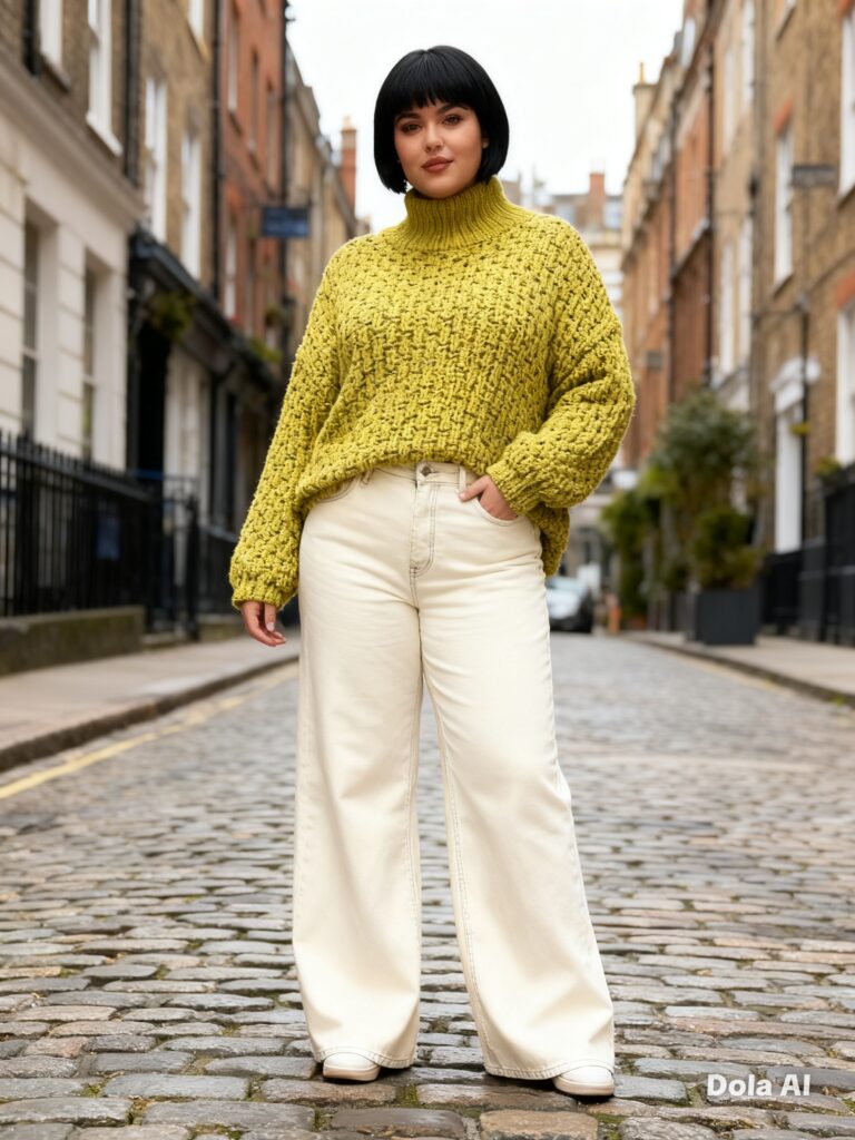 Rex Speckled knit Jumper in Lime