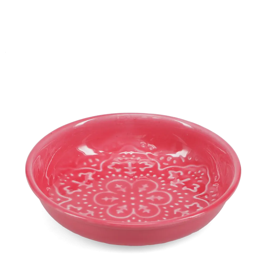 Lola Trinket dish. Enamel. 10 cm. Fuchsia