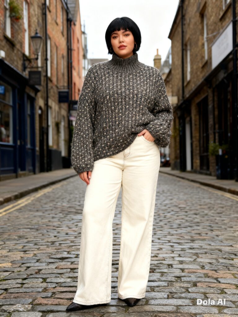 Rex Speckled knit Jumper in Mocha