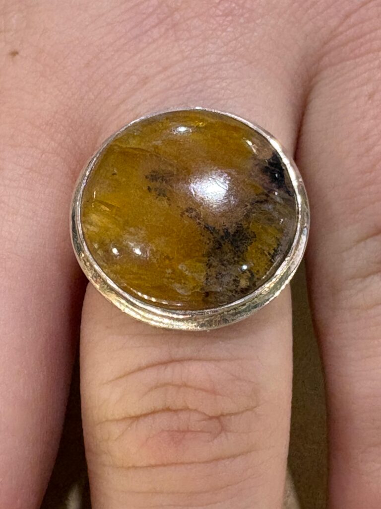 Blue John Round Ring Size Q
