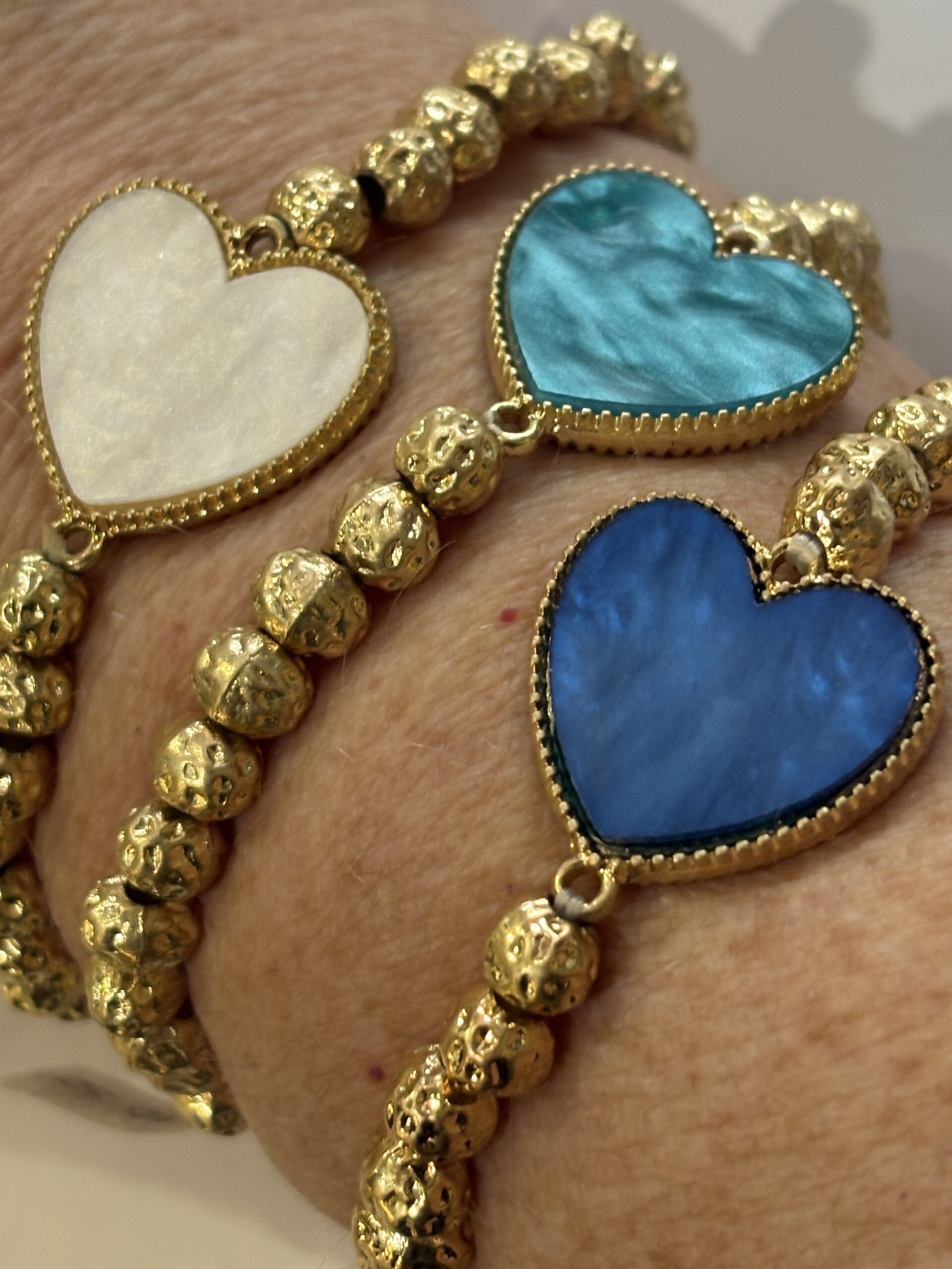 Heart nugget bracelet.