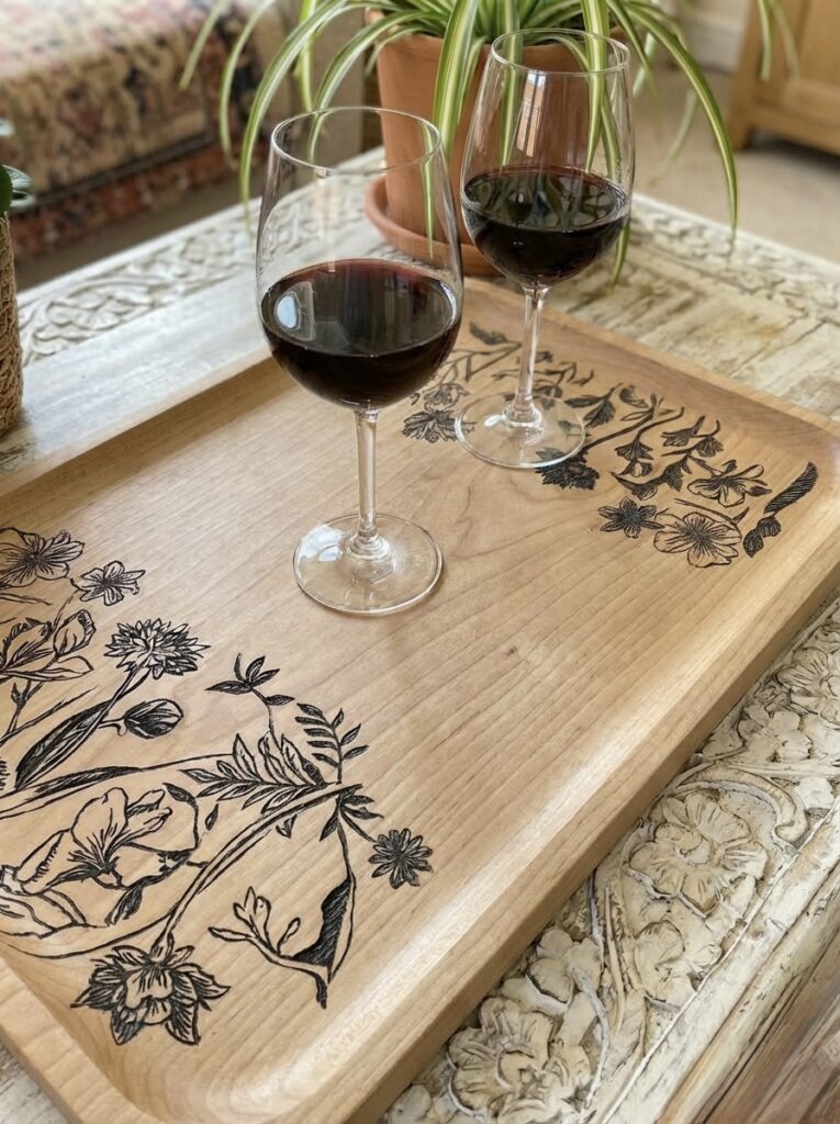 Rectangle edged trays.