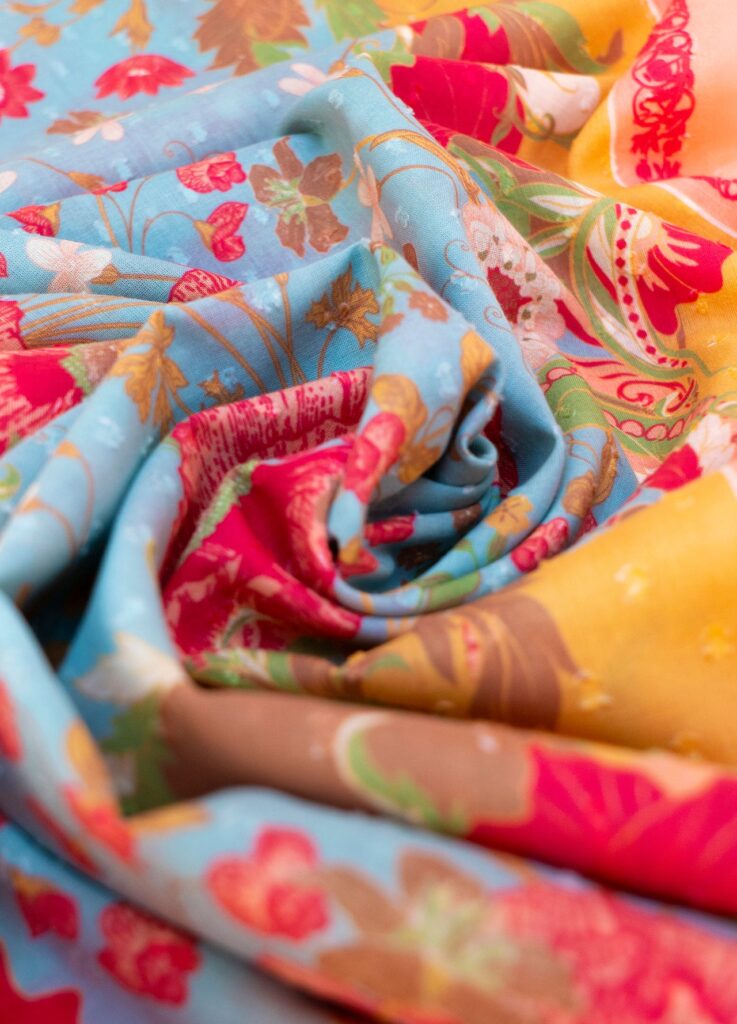 COTTON SCARF - PAISLEY POPPIES By Powder