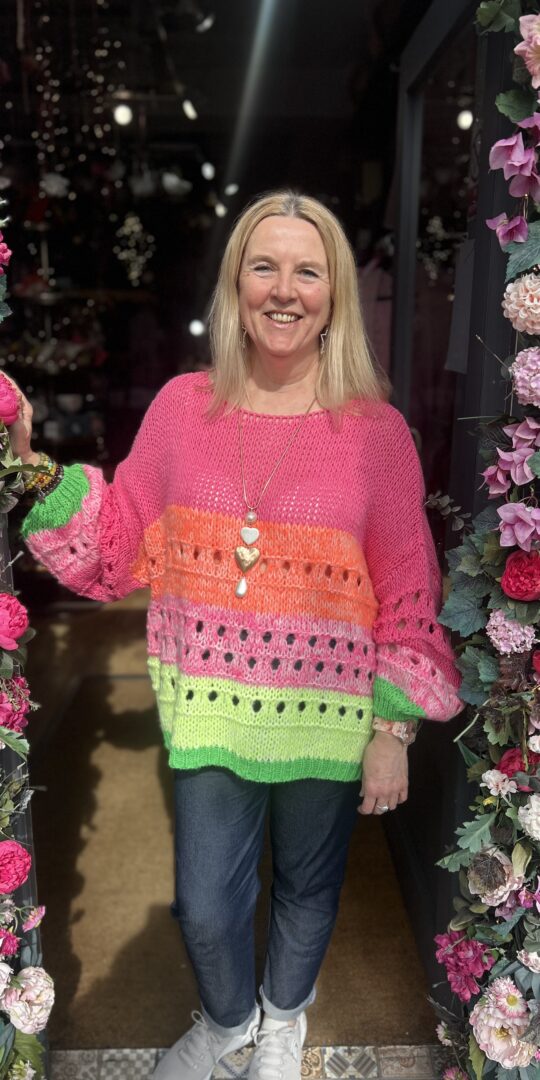 Lena Slouchy Jumper - Fuchsia Neon
