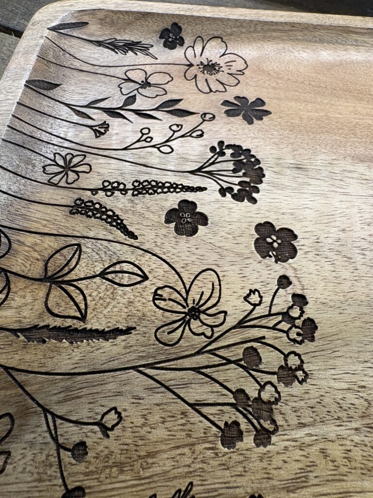 Rectangle edged trays.