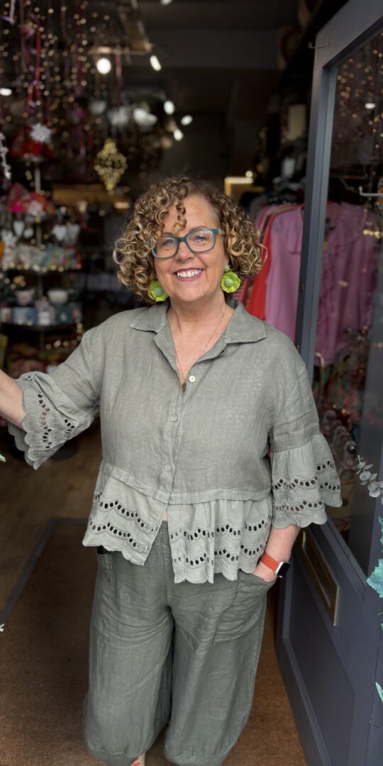 Melanie Linen Top - Various Colours