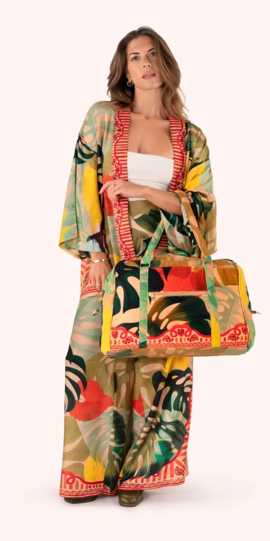 Luxe Weekender Bag - Exotic Leaves By Powder