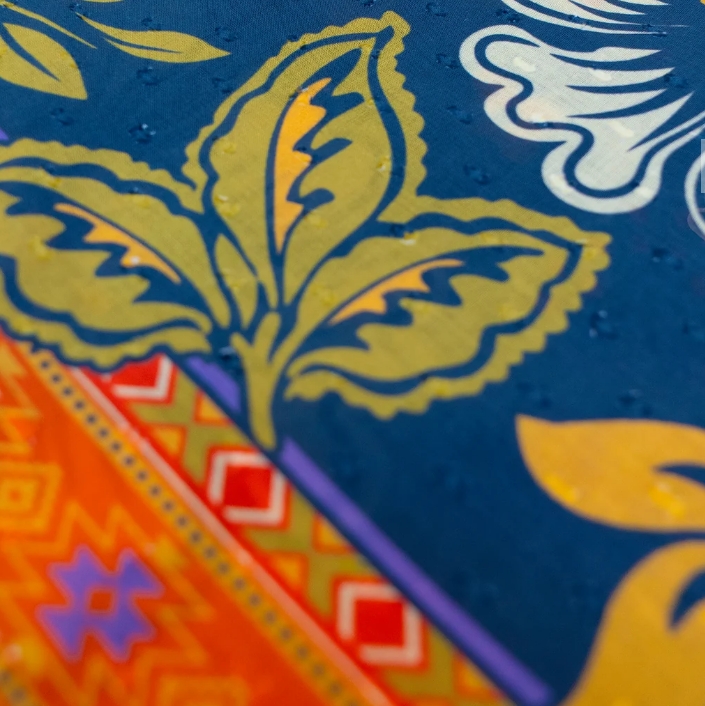 * Cotton Scarf - Trailing Floral in Navy by Powder