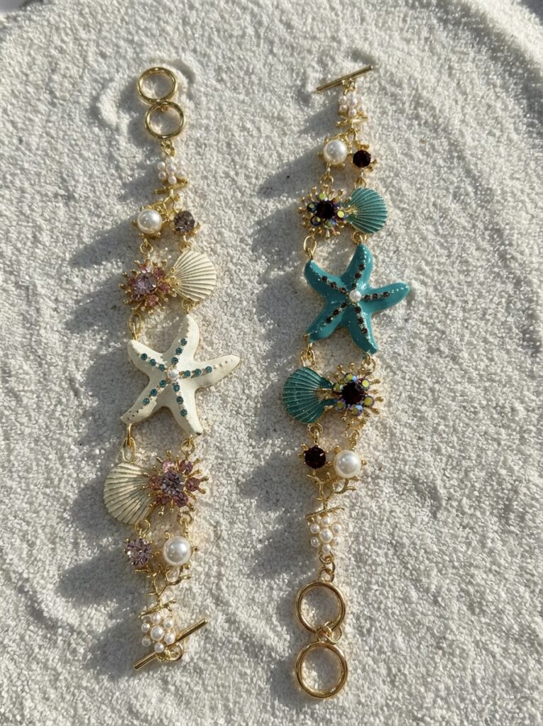 Teal starfish fiesta bracelet