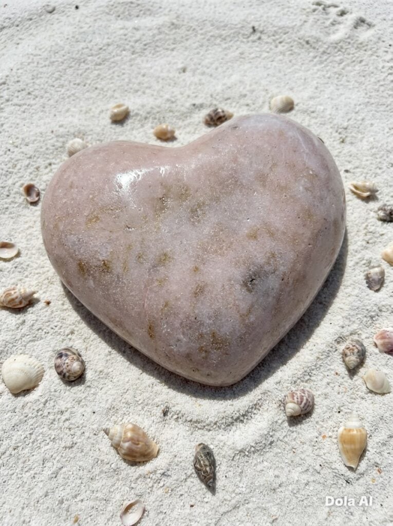 Pink Amethyst Heart.