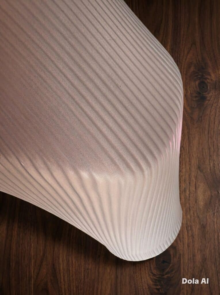 Sculptural Ribbed vases. Two sizes. Ceramic. Cream.