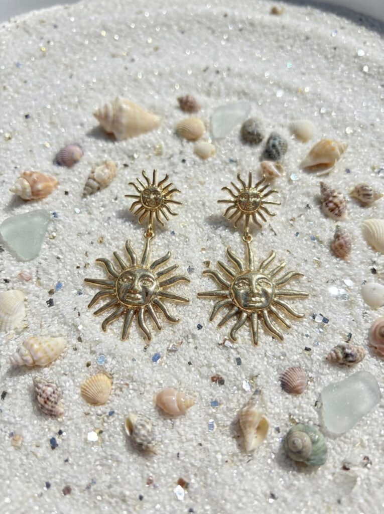 golden sun earrings