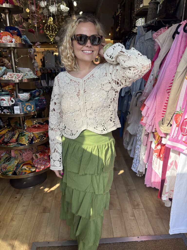 Libby Ruffle Skirt cream
